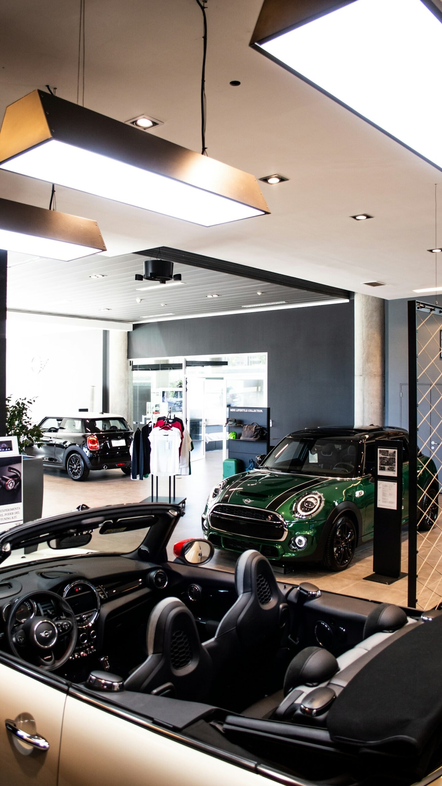 Premium car dealership showroom cleaned by Riax Cleaning Services in Miami